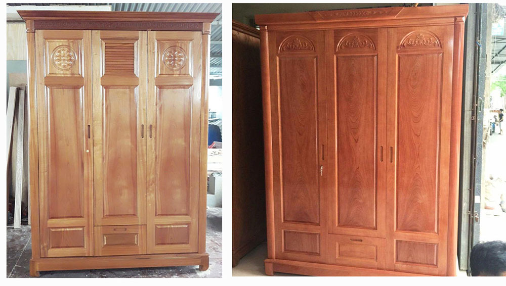 tủ quần áo xoan đào 3 cánh