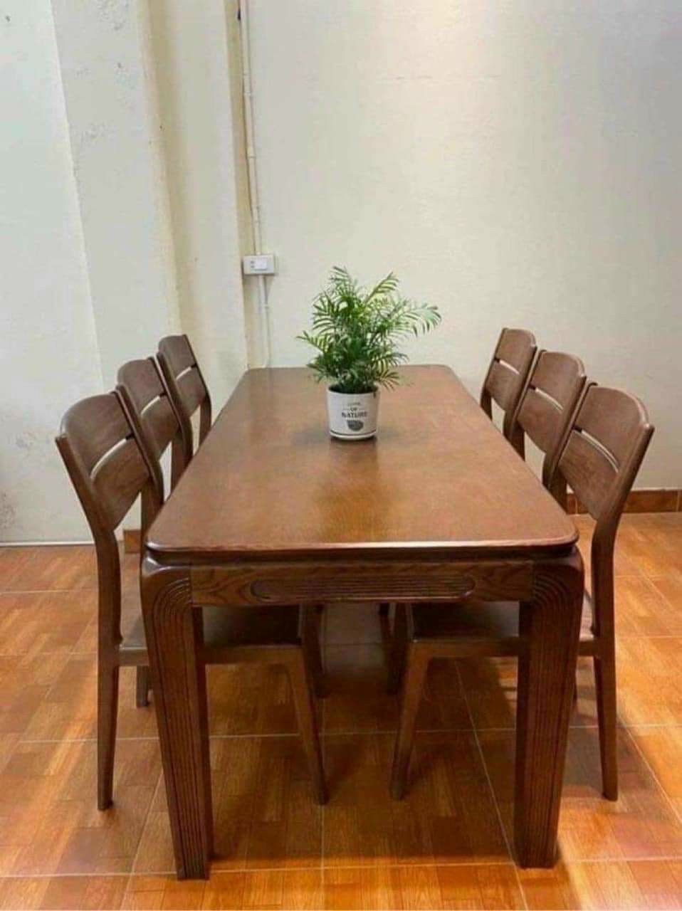 Bộ bàn ăn 6 ghế 2 lá  Gỗ sồi nga