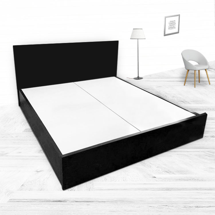 Giường gỗ công nghiệp mới 2024 sơn bóng
