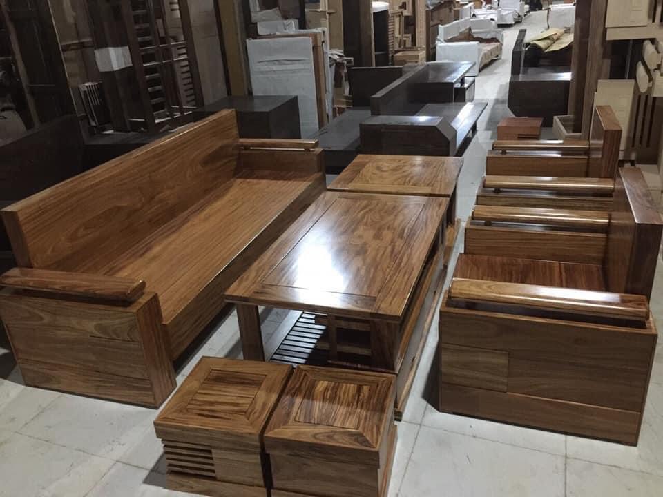 Sofa trứng đối gỗ hương xám