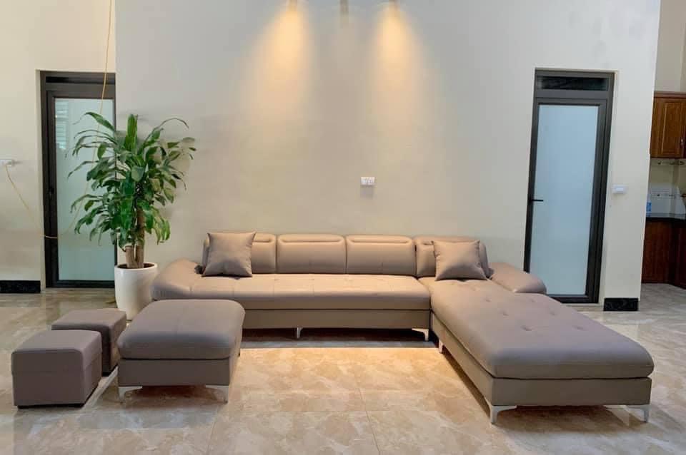 Sofa góc L gật gù Da hàn