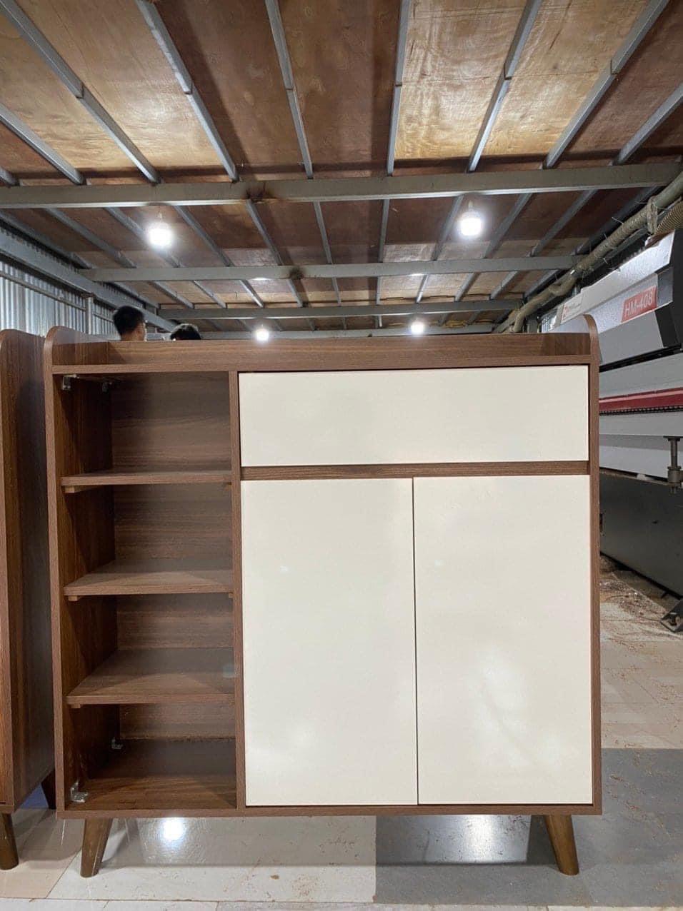 Tủ giày mdf kich thước 1m-1m2