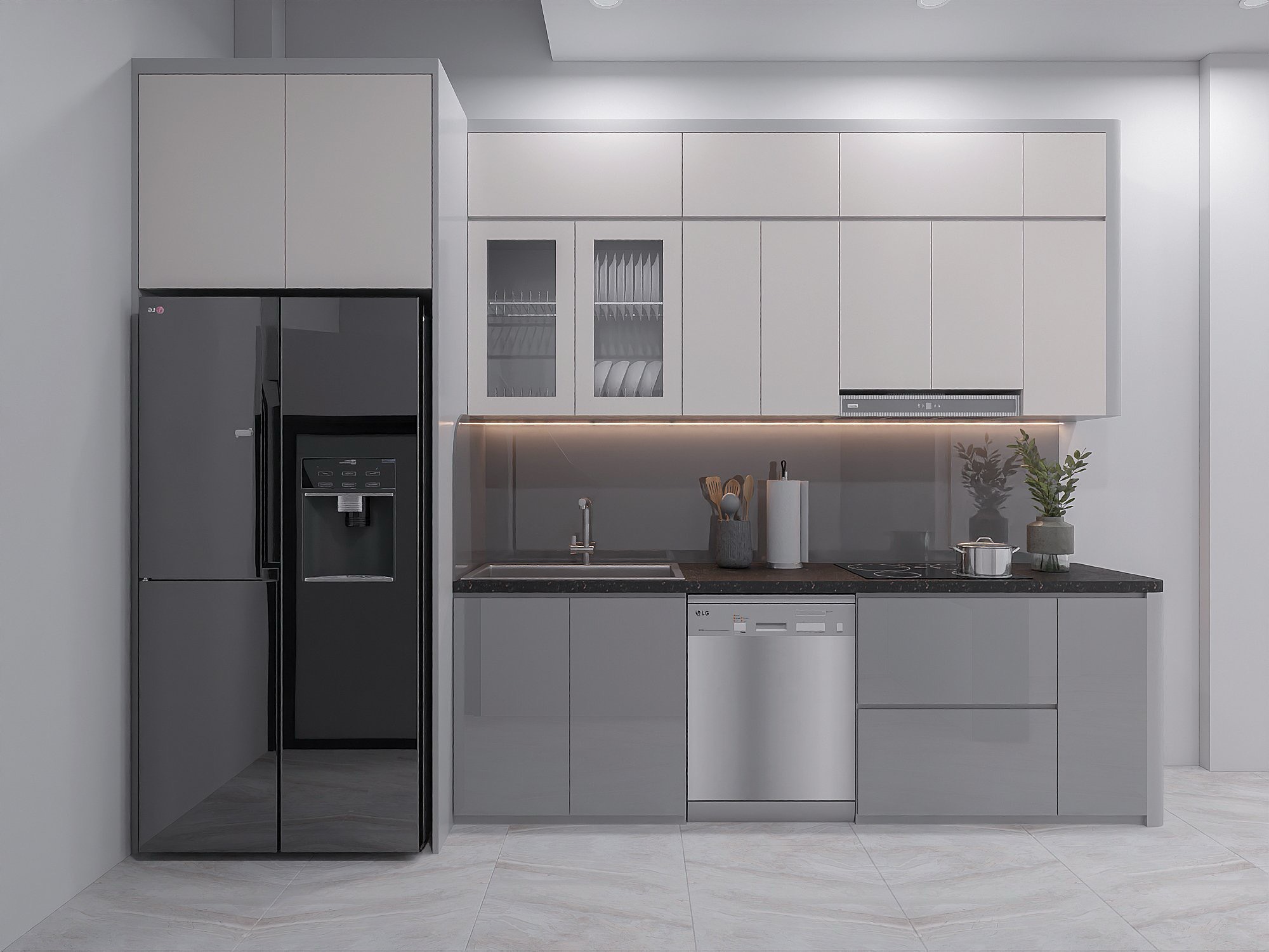 Tủ Bếp Gỗ MDF Chống Ẩm